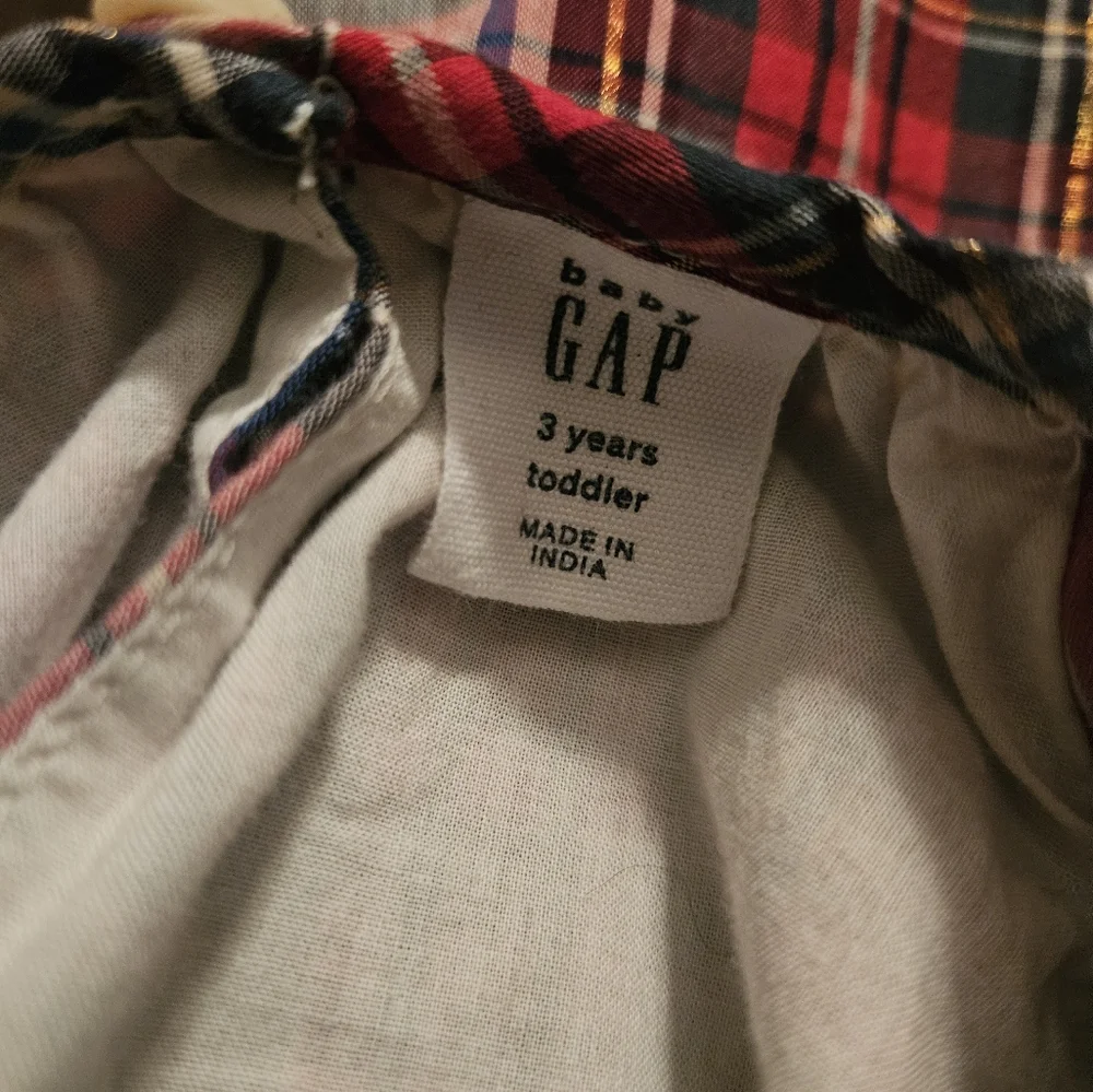 baby gap holiday plaid dress, 3t